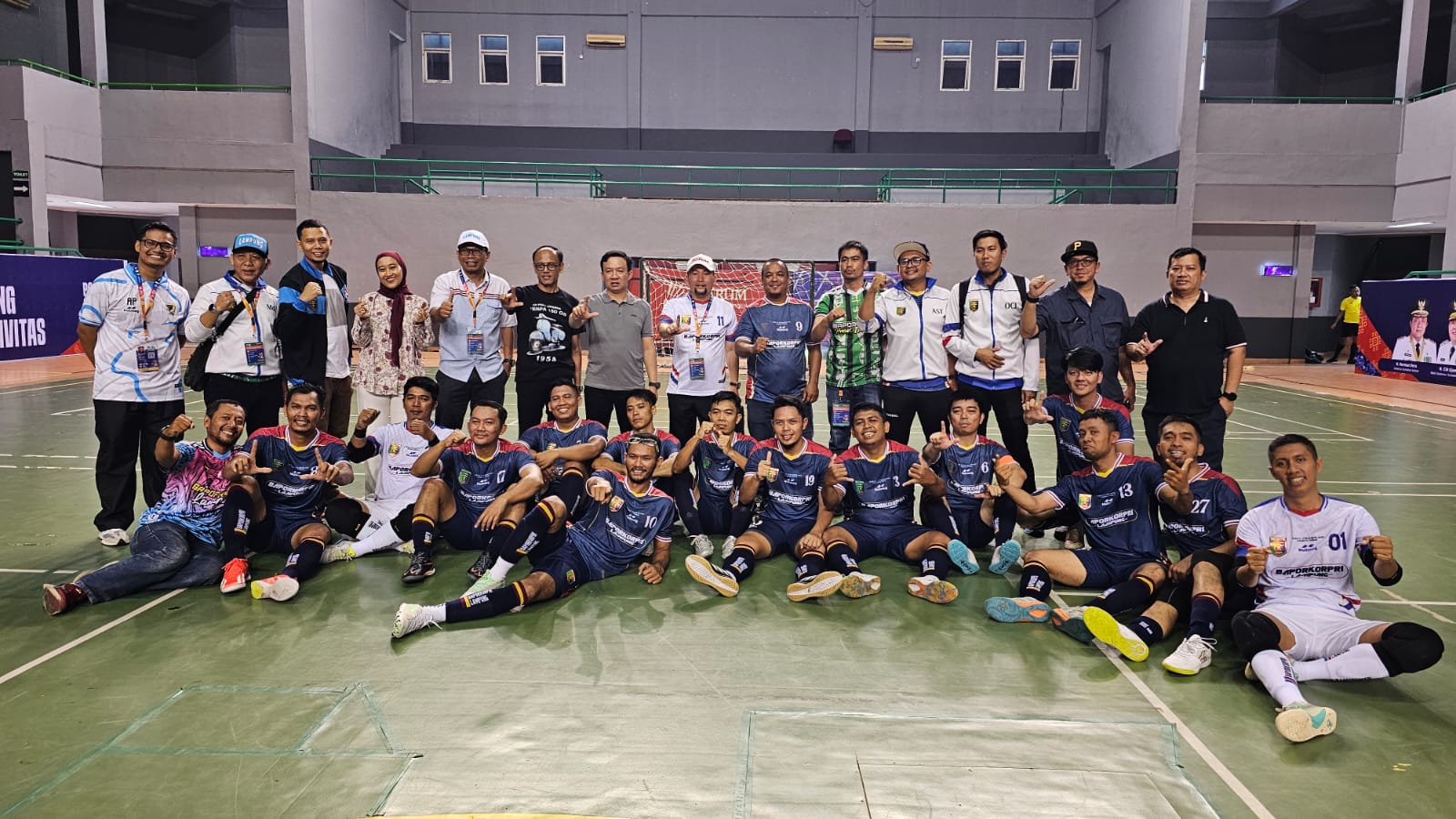 Tim Futsal KORPRI Lampung Bungkam Setjend KPU RI 10-0, Kukuh di Puncak Klasemen